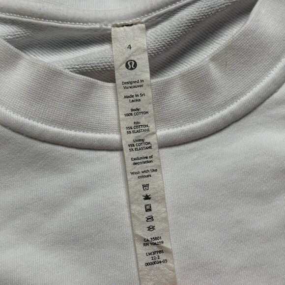Lululemon Women's Perfectly Oversized Crew - White - Picture 5 of 7